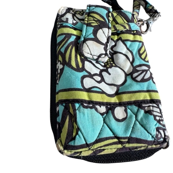 Vera Bradley Teal and Black Patterned Wristlet - Picture 9 of 9